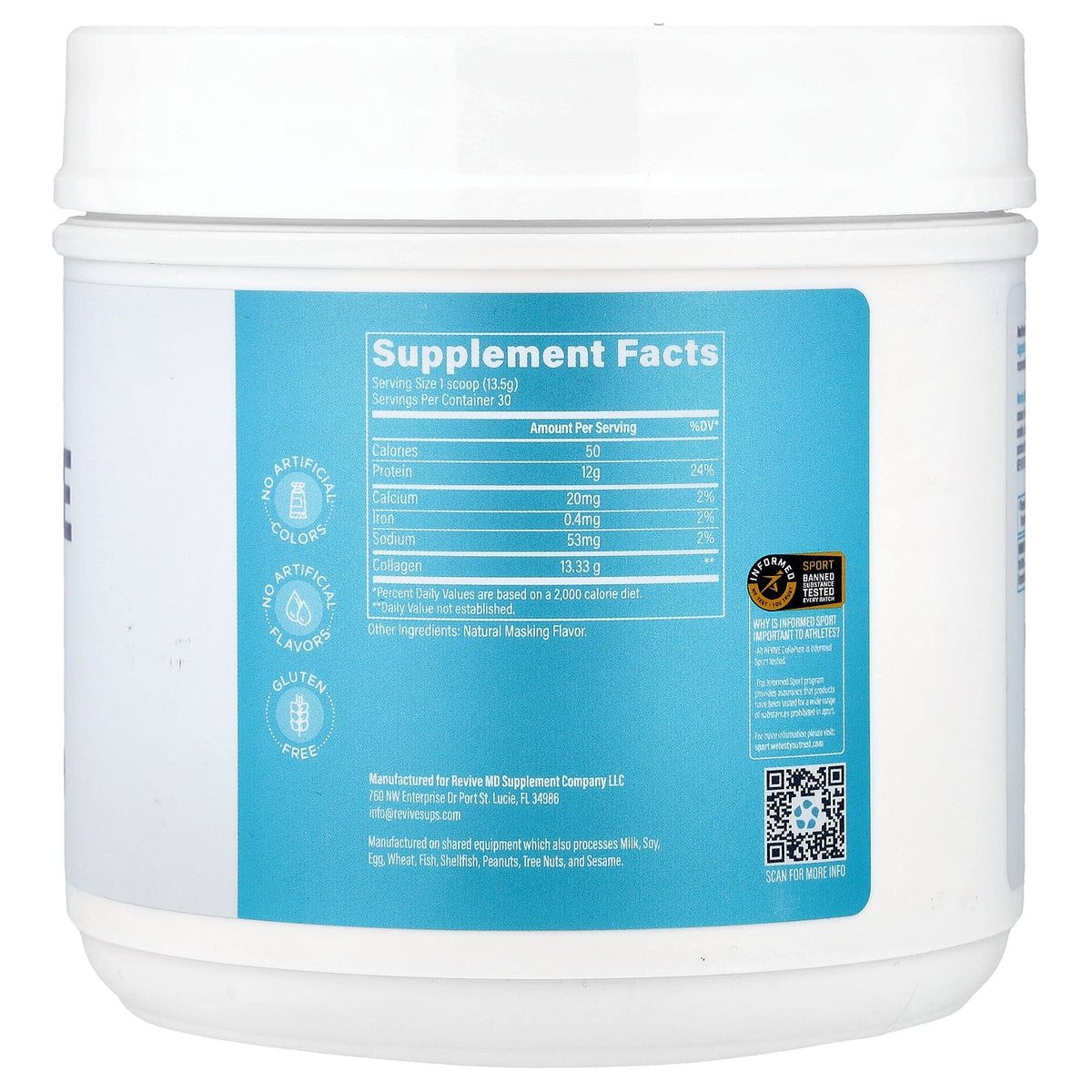 Revive, Collapure, Unflavored, 14.29 oz (405 g)