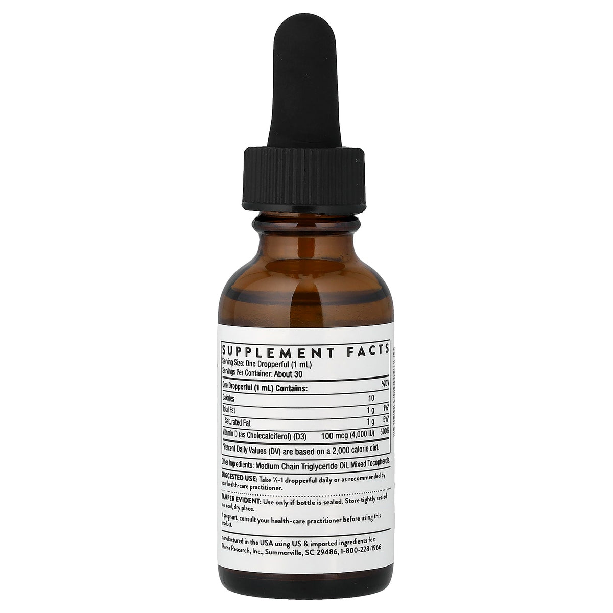 Thorne, Vitamin D3, 1 fl oz (30 ml)