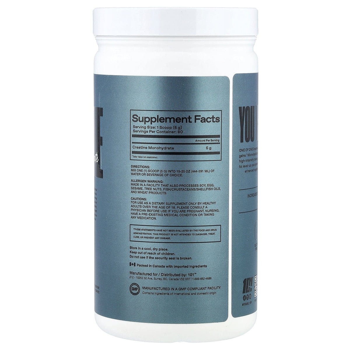 ONE OF ONE, Creatine Monohydrate, 14.1 oz (400 g)