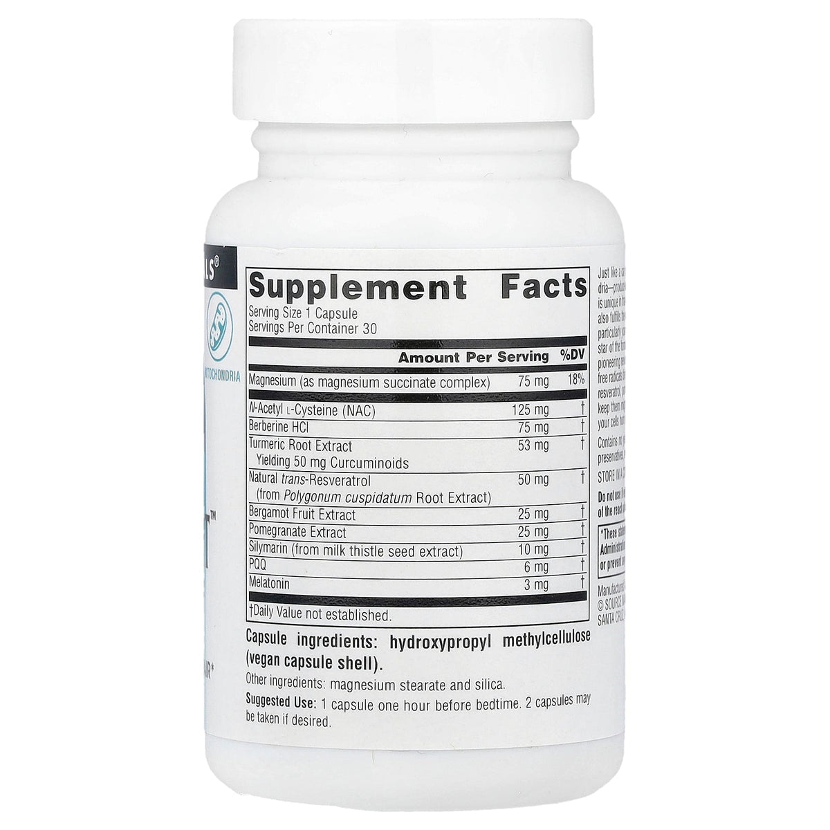Source Naturals, MitoNight™ With Melatonin, 30 Capsules