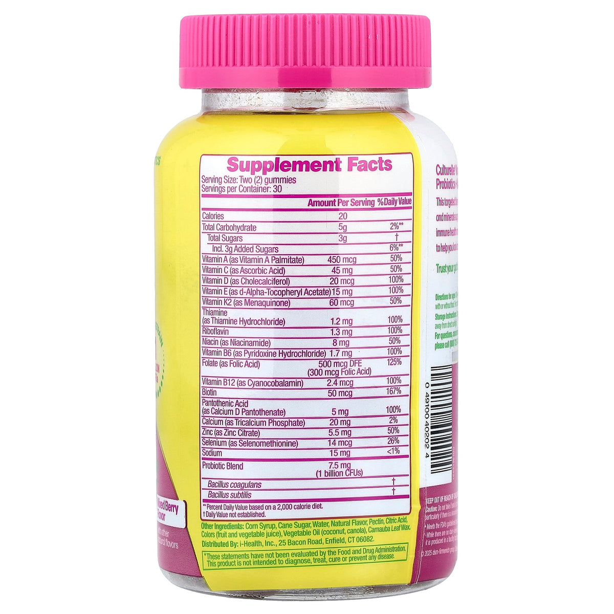 Culturelle, Probiotic's, Women's Probiotics + Multivitamin Gummies, Mixed Berry, 60 Gummies