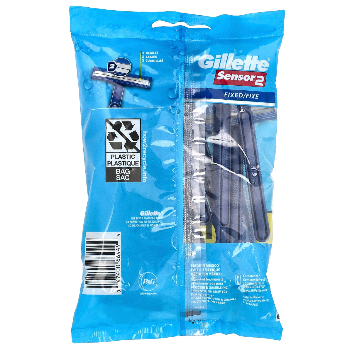 Gillette, Sensor2, Disposable Razors, Fixed, 12 Razors