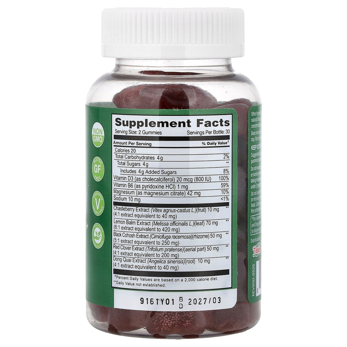 YumVs, Menopause Support Gummies, Natural, 60 Gummies