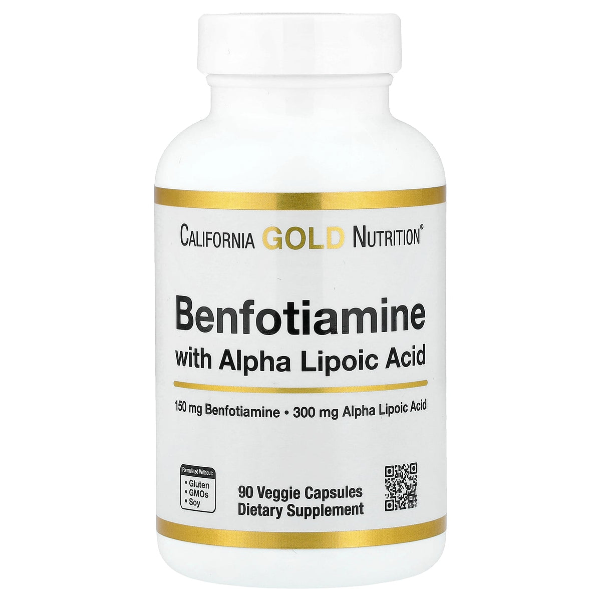 California Gold Nutrition, Benfotiamine + Alpha Lipoic Acid, 90 Veggie Capsules