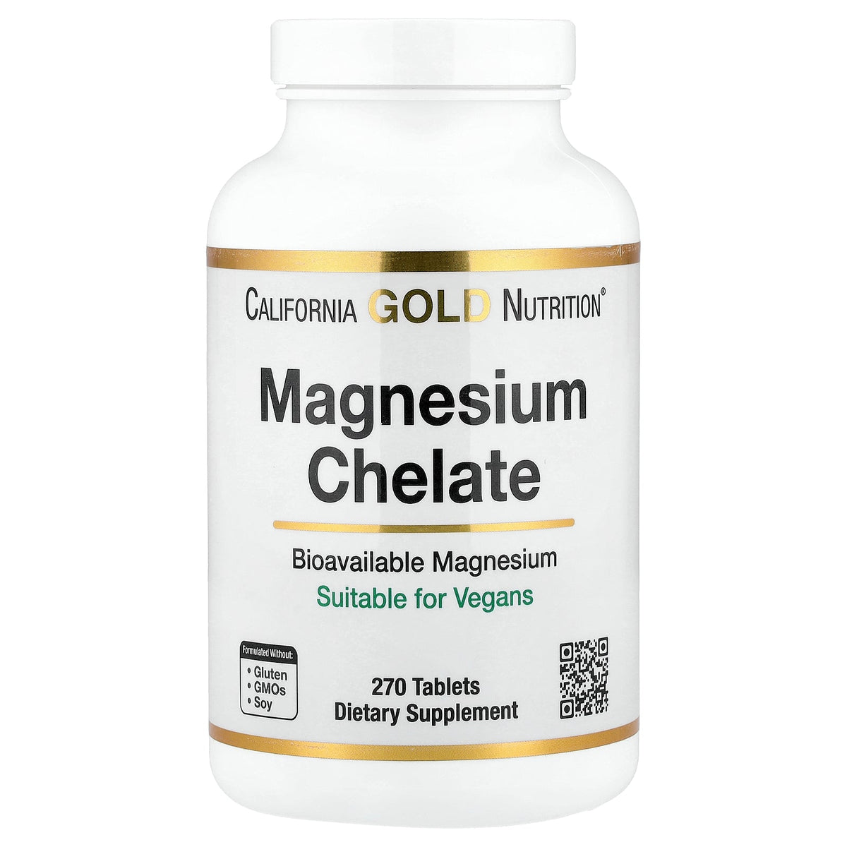 California Gold Nutrition, Magnesium Chelate with Calcium, 270 Tablets