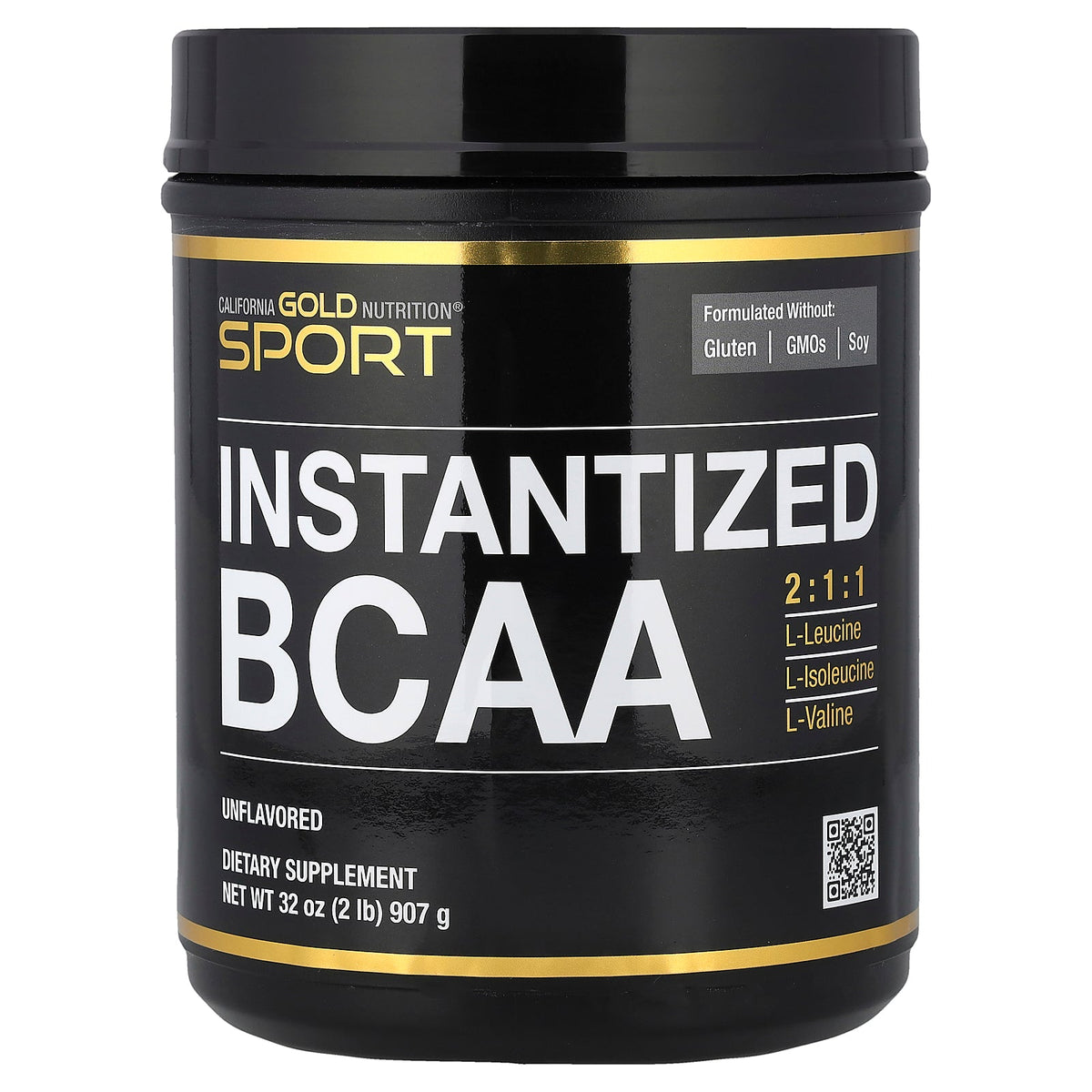 California Gold Nutrition, Instantized BCAA Powder with L-Leucine, L-Isoleucine, and L-Valine, Unflavored, 2 lb (907 g)