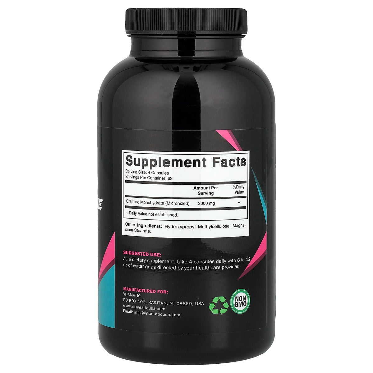 Vitamatic, Micronized Creatine, 250 Capsules (750 mg per Capsule)
