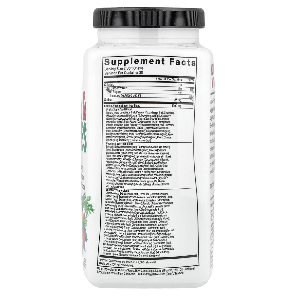 Force Factor, Fruits & Veggies, Mixed Berry, 60 Soft Chews