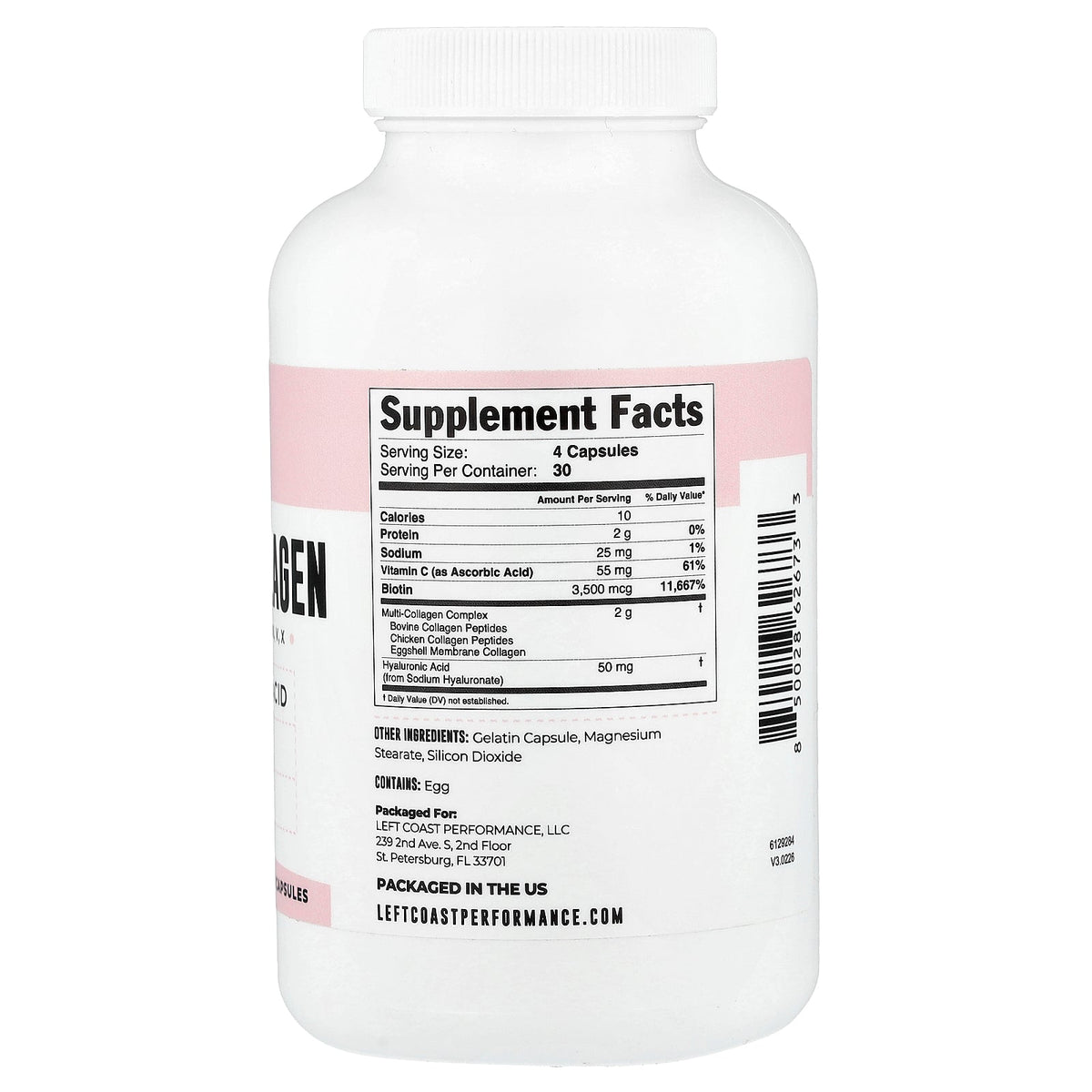 Left Coast Performance, Multi Collagen, 120 Capsules