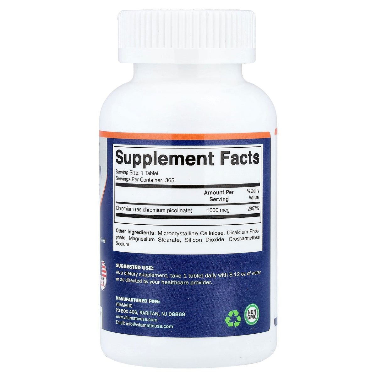 Vitamatic, Chromium, 1,000 mcg, 365 Tablets