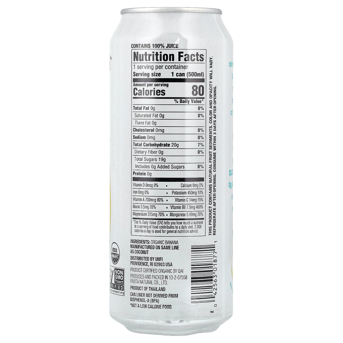 Woodstock, Organic Banana Water, 16.9 fl oz (500 ml)