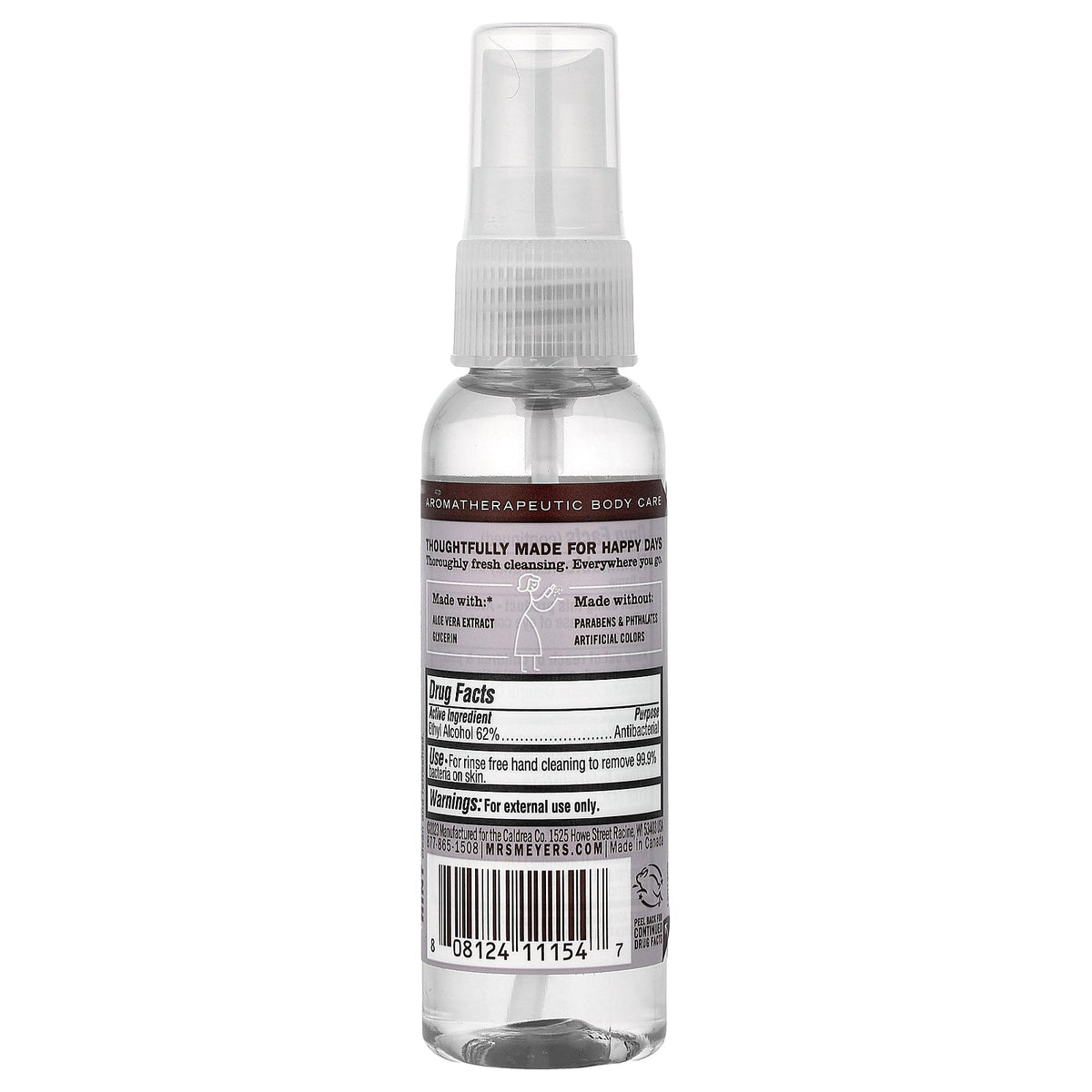Mrs. Meyers Clean Day, Hand Sanitizer, Lavender, 2 fl oz (59 ml)