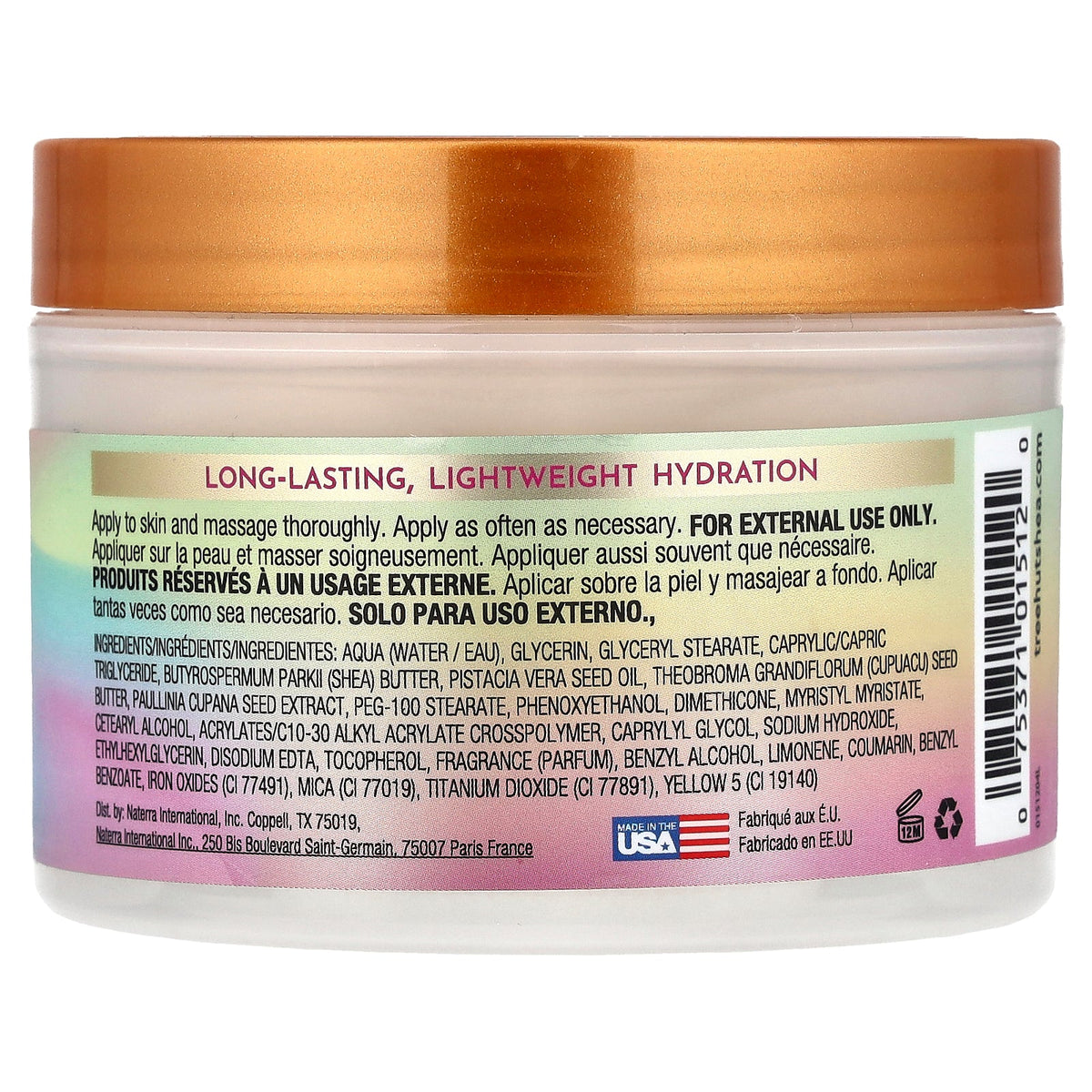 Tree Hut, Firming Whipped Shea Body Butter, Tropic Glow, 8.4 oz (240 g)