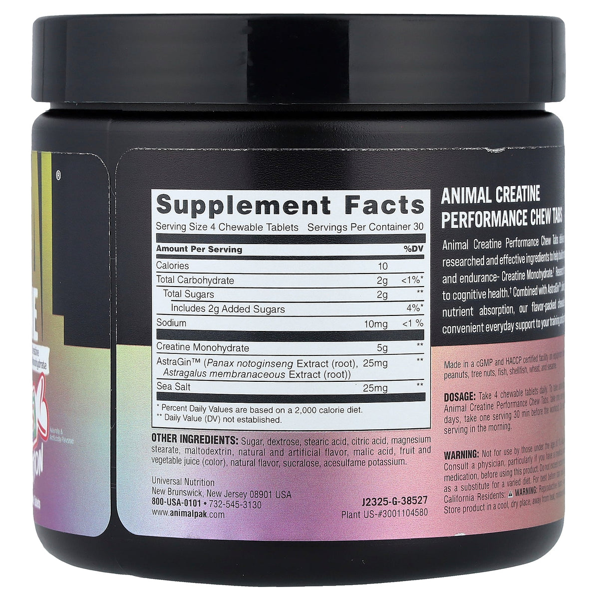 Animal, Creatine Chews, Smarties® Edition, 120 Chewable Tablets