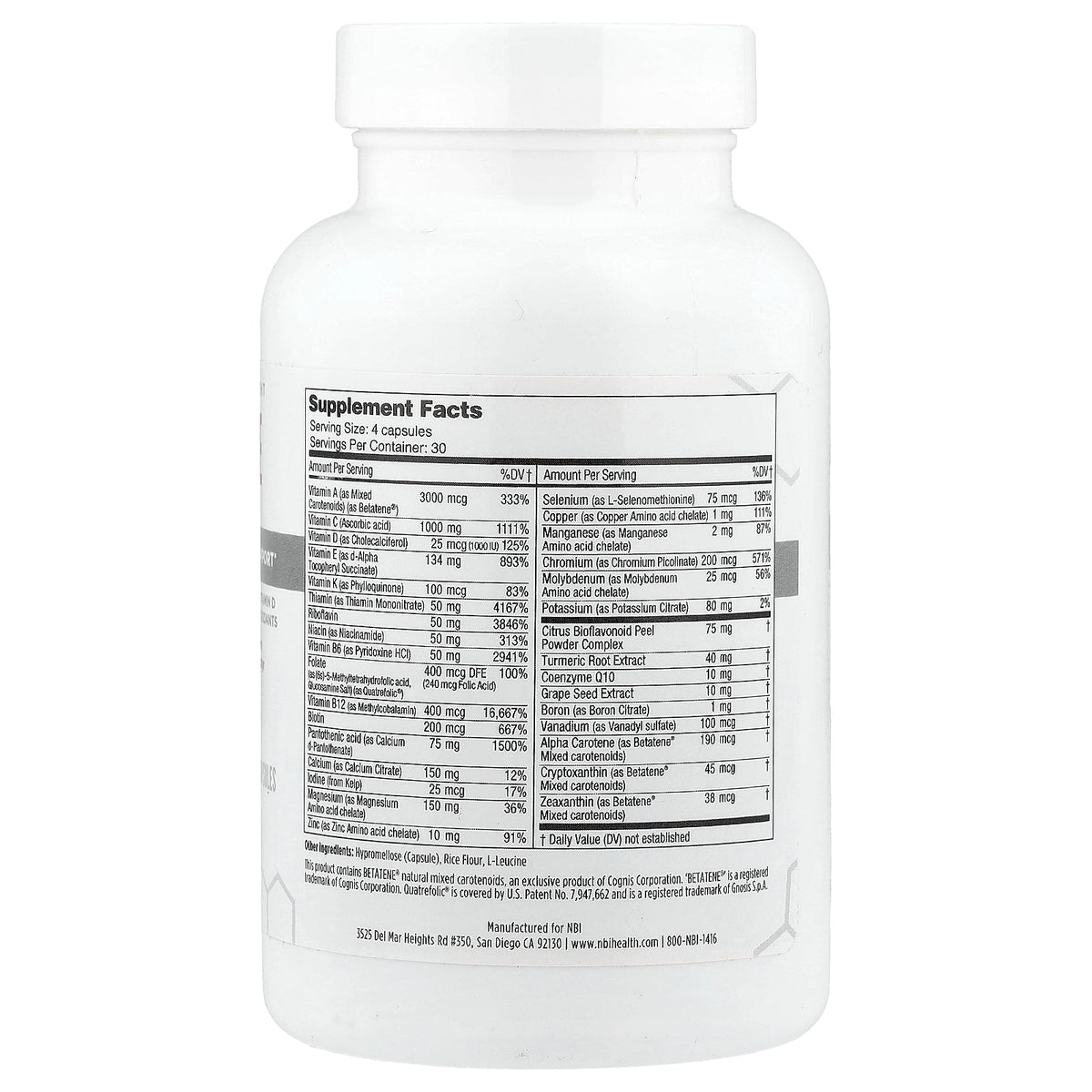 NBI, Supreme Multivitamin, 120 Capsules