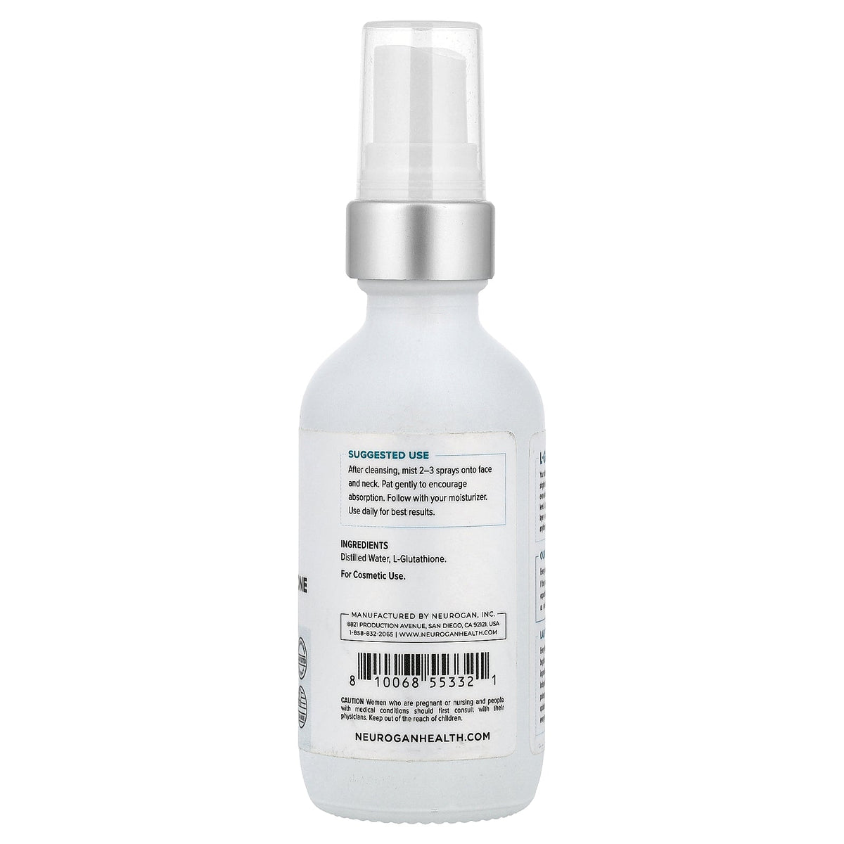 Neurogan Health, L-Glutathione Facial Mist, 2 oz (60 ml)