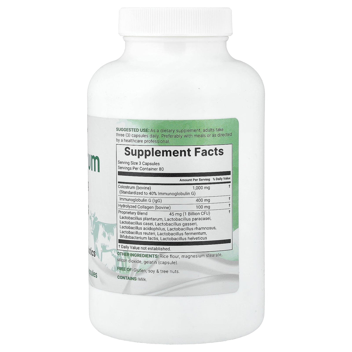 Micro Ingredients, Colostrum with Collagen & Probiotics, 240 Capsules