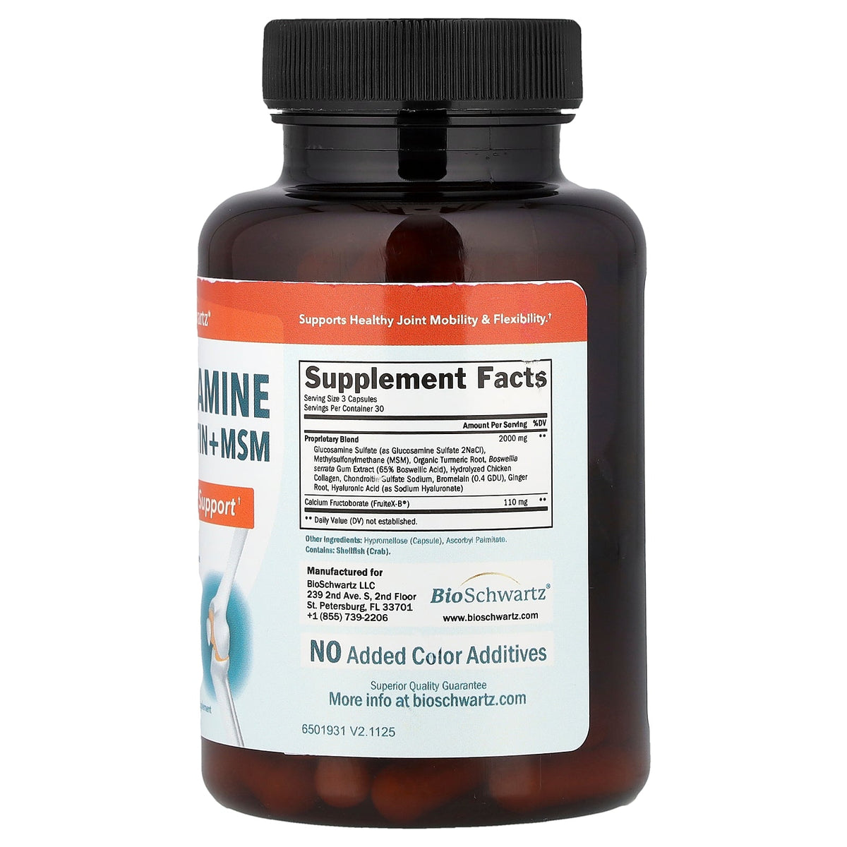 BioSchwartz, Glucosamine Chondroitin + MSM, 90 Capsules