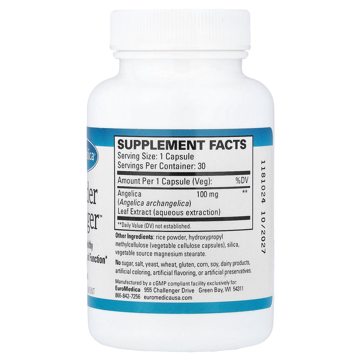 EuroMedica, Bladder Manager™, 30 Capsules (100 mg per Capsule)