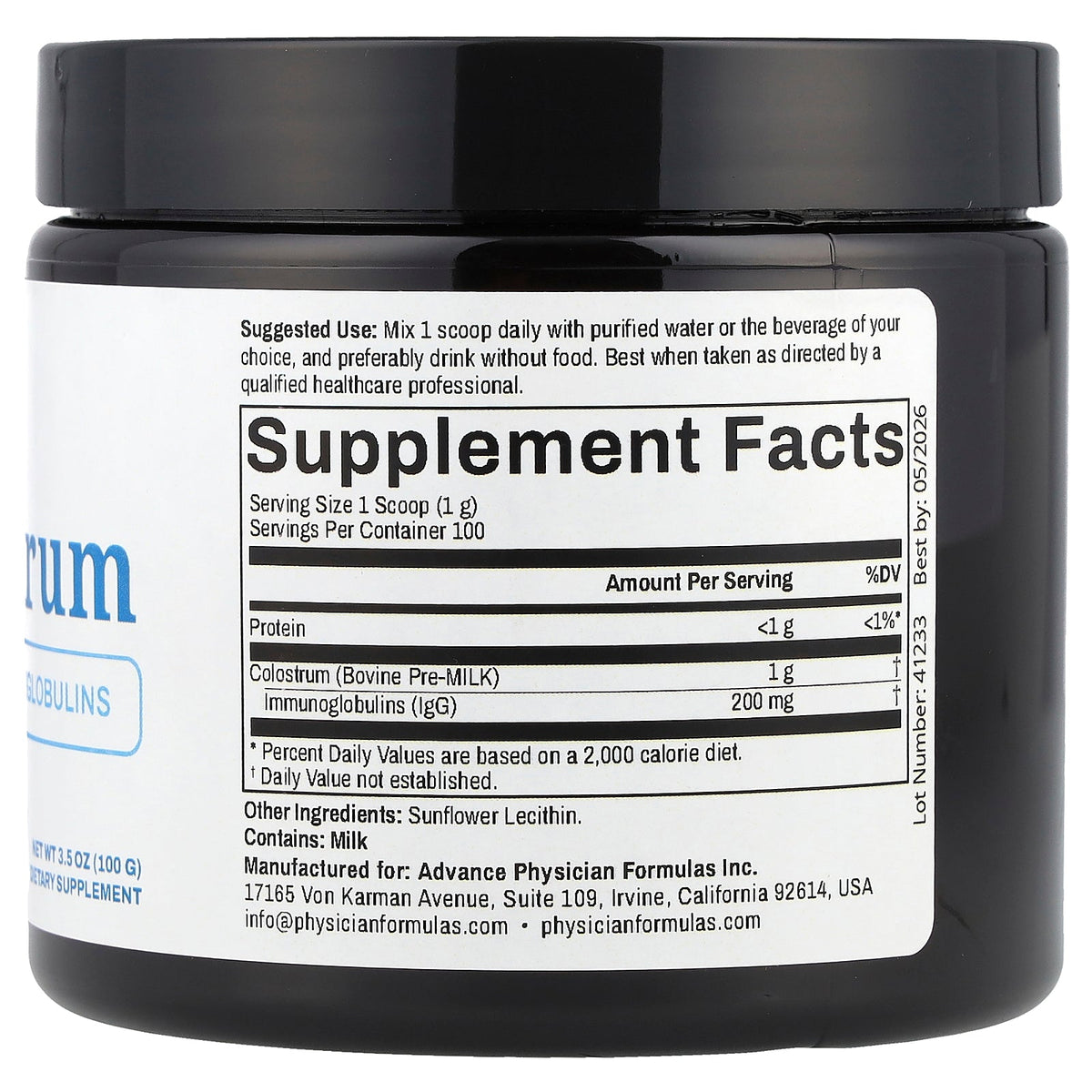 Advance Physician Formulas, Colostrum, 3.5 oz (100 g)