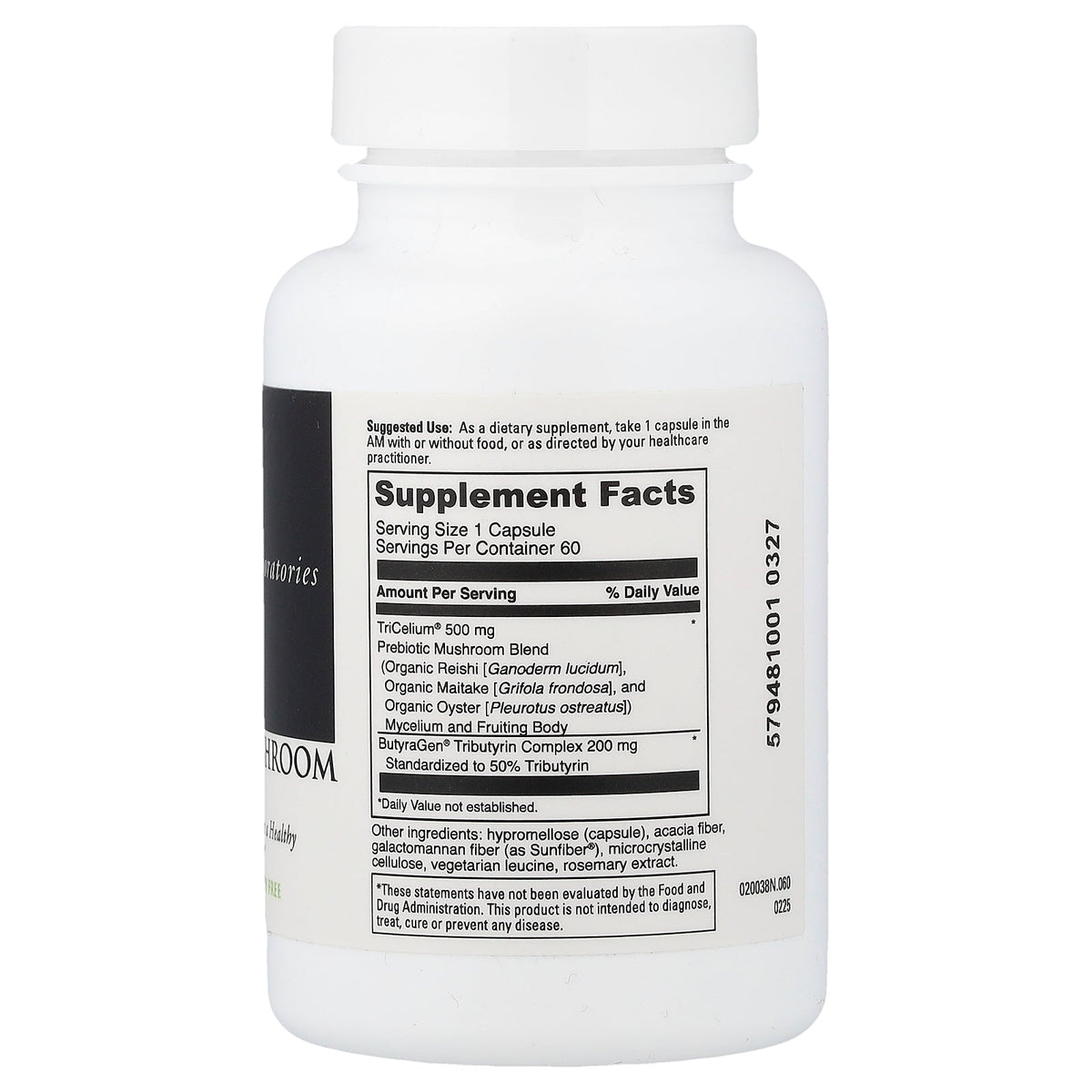 DaVinci Laboratories, Prebiotic Mushroom Blend, 60 Capsules