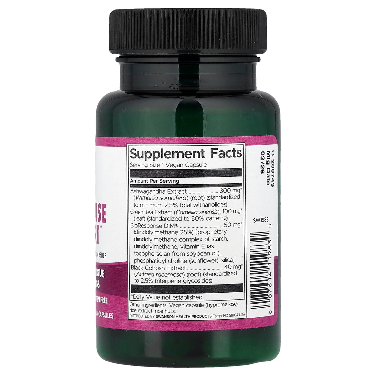 Swanson Vitamins, Daytime Menopause Support, 30 Vegan Capsules