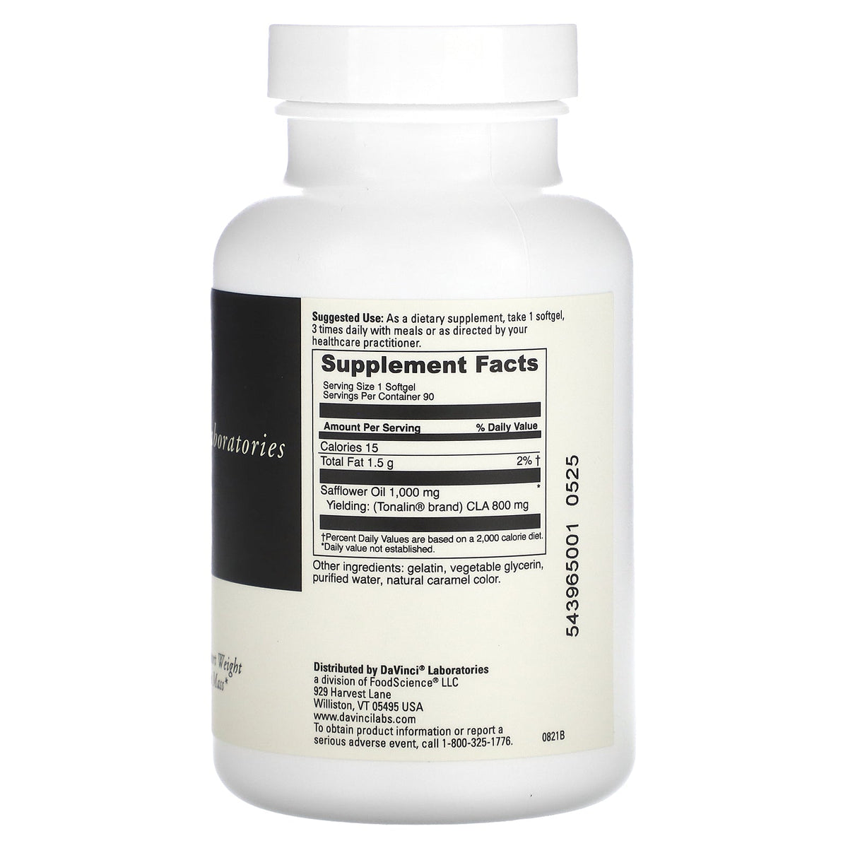 DaVinci Laboratories, Tonalin - CLA, 90 Softgels