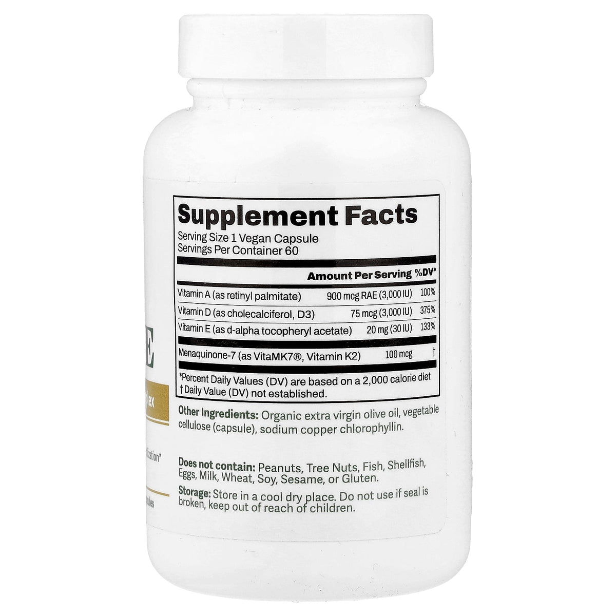 Dr. Murray's, K2, A, D3, E, 60 Vegan Capsules