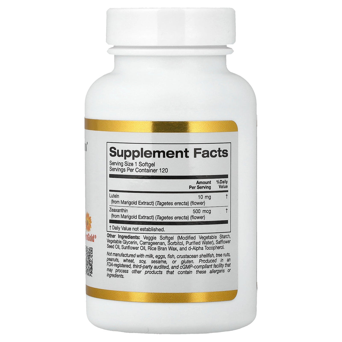 California Gold Nutrition, Lutein with Zeaxanthin from Marigold Extract, 120 Veggie Softgels