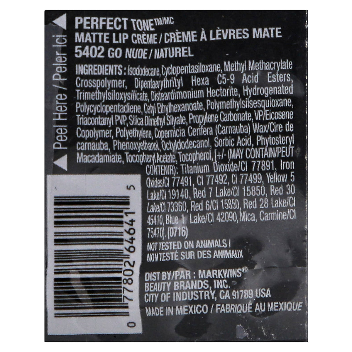 Black Radiance, Perfect Tone, Matte Lip Crème, 5402 Go Nude, 0.17 fl oz (5.1 ml)