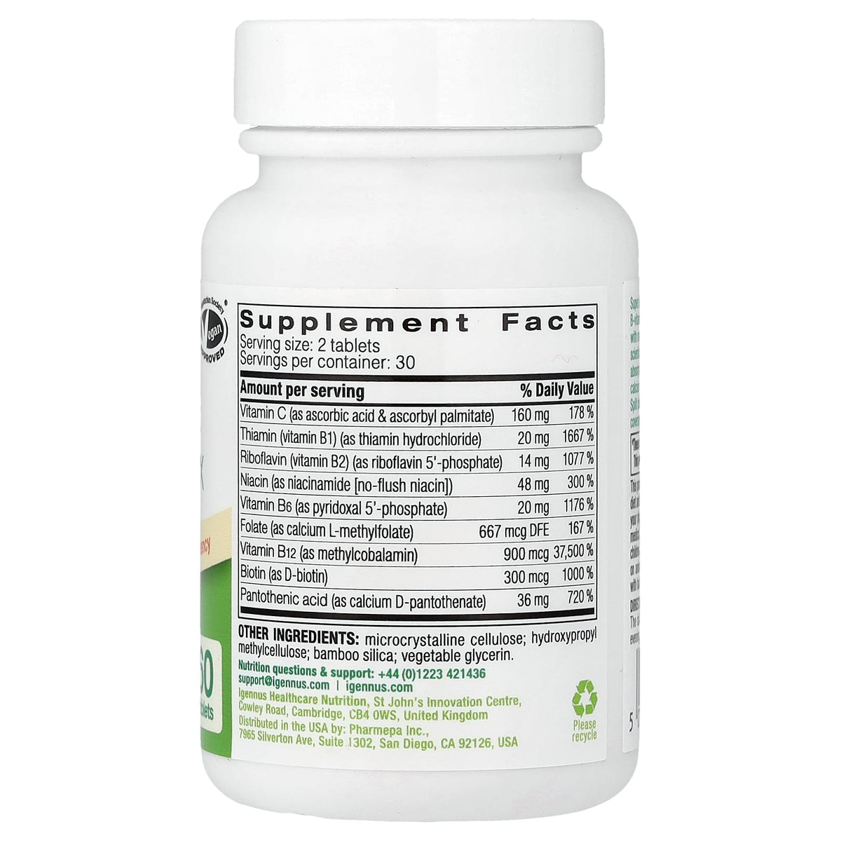 Igennus, Super B-Complex, 60 Tablets