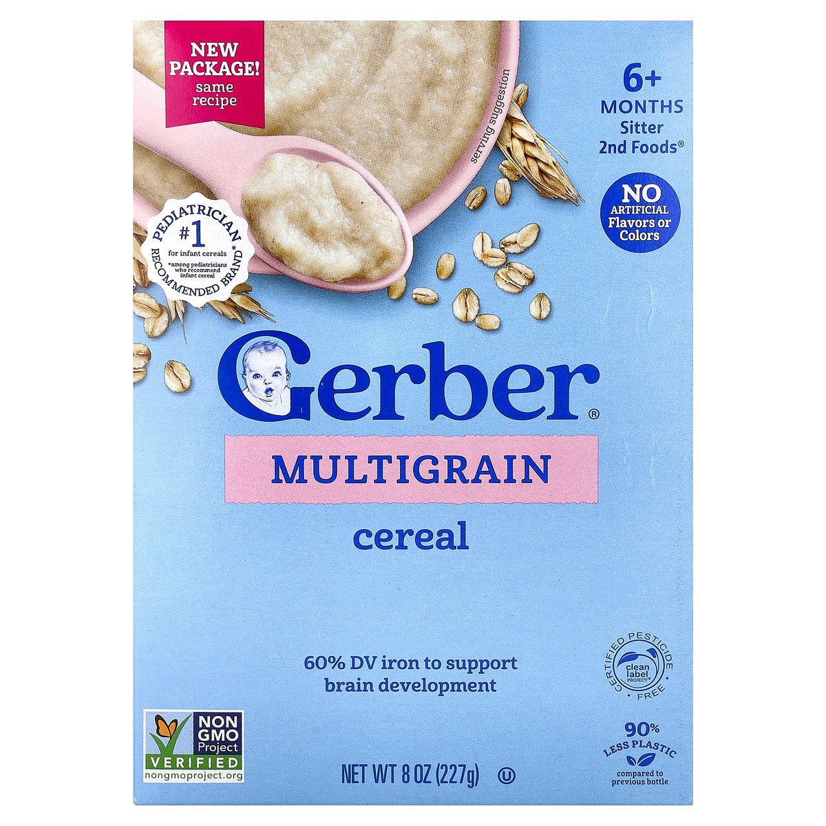 Gerber, Multigrain Cereal, 6+ Months, 8 oz (227 g)
