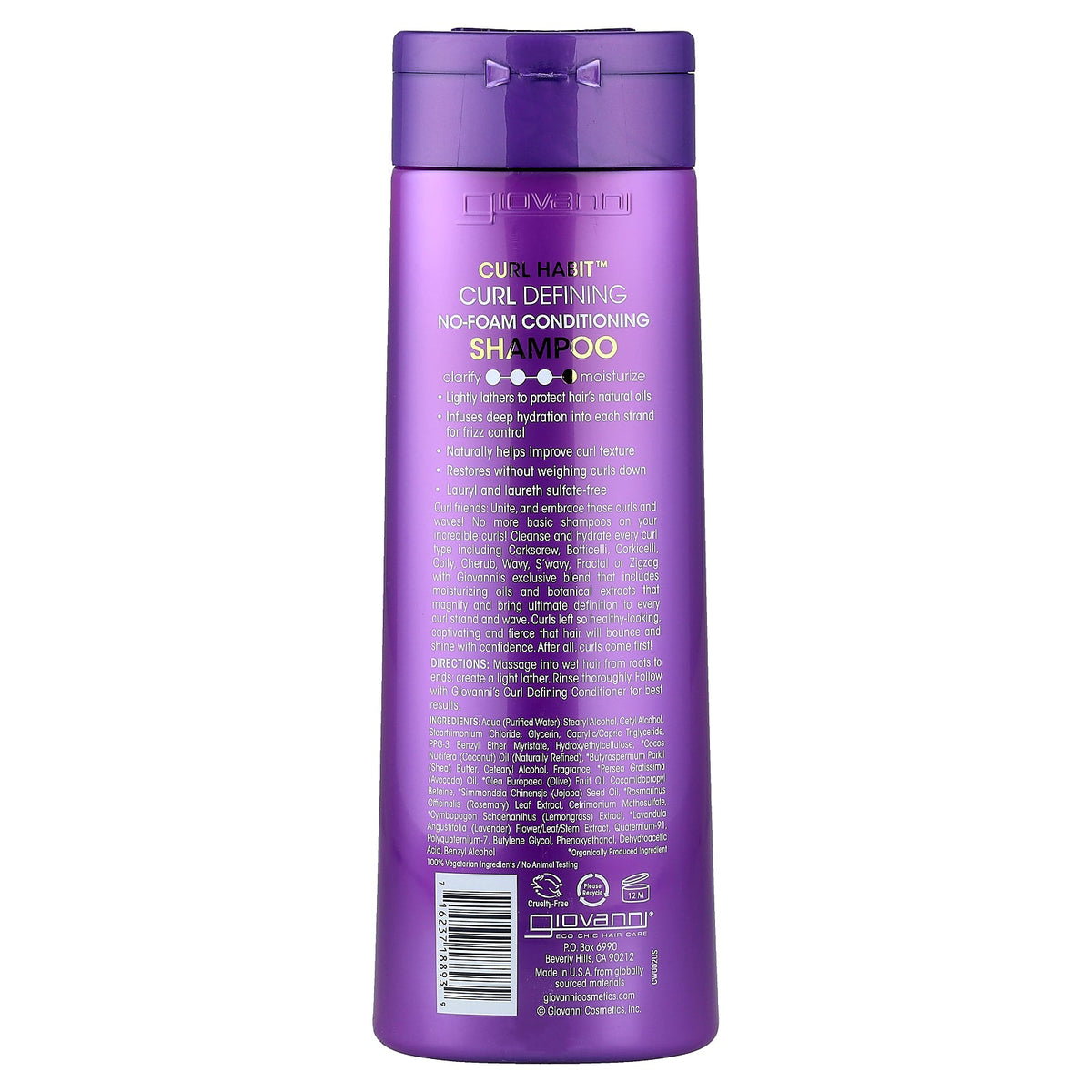 Giovanni, Curl Habit™, Curl Defining No-Foam Conditioning Shampoo, For All Curl Types and Textured Hair, 13.5 fl oz (399 ml)
