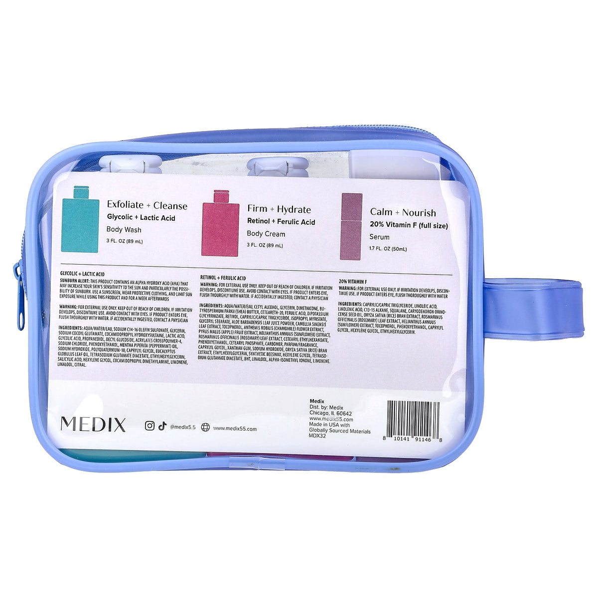 iHerb Exclusive, Medix 5.5 Body Care Bag, 4 Items