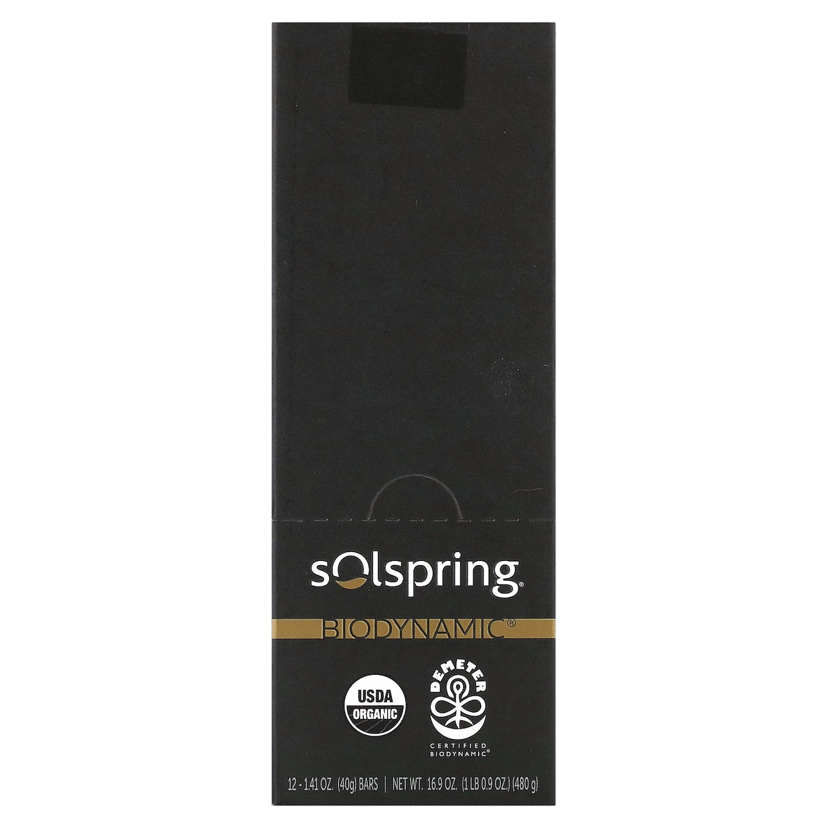Dr. Mercola, Solspring®, Biodynamic®, Dark Chocolate Bar, 70% Cocoa, 12 Bars, 1.41 oz (40 g) Each