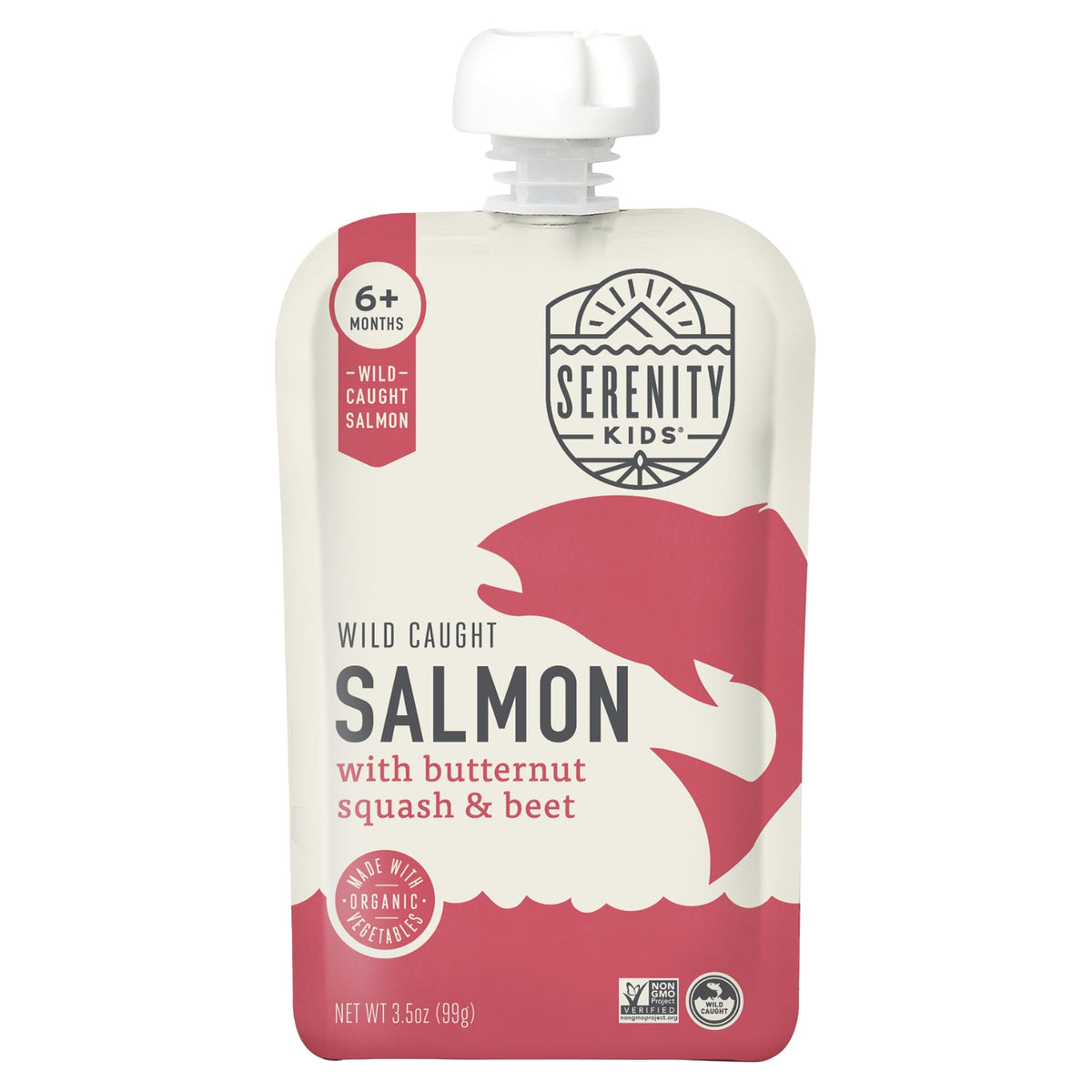 Serenity Kids, Wild Caught Salmon with Butternut Squash & Beet, 6+ Months, 3.5 oz (99 g)