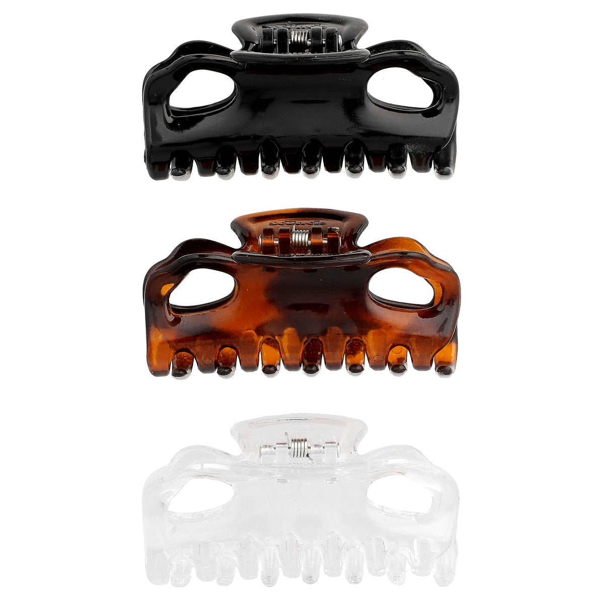 Scunci, Claw Clips, Assorted Colors, 3 Pieces