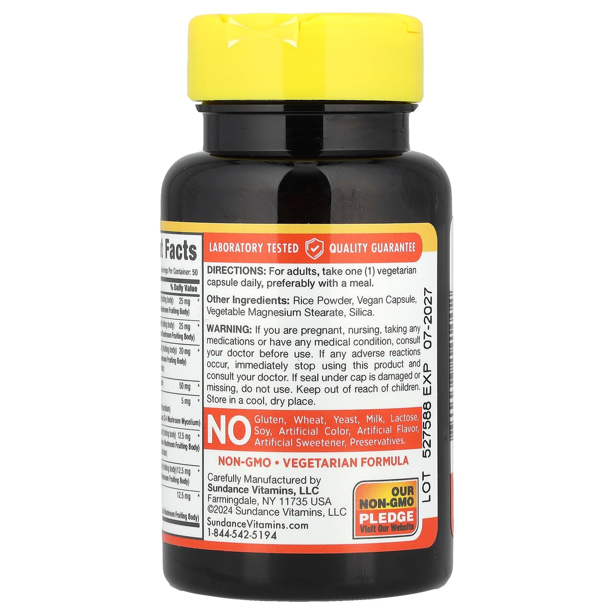 Sundance Vitamins, Power 8 Mushroom Complex, 50 Vegetarian Capsules