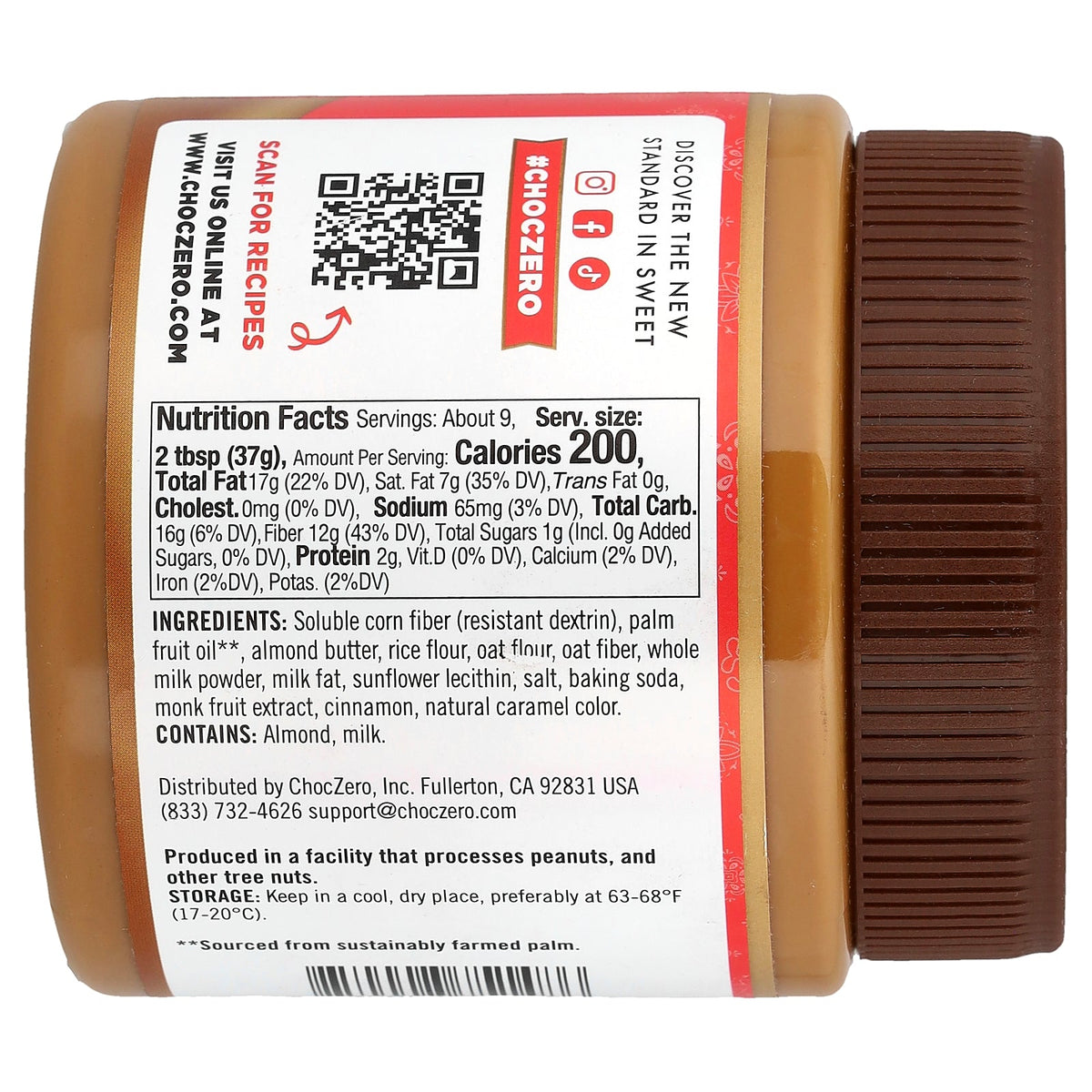 ChocZero, Premium Spread, Speculoos Cookie Spread, Smooth, 12 oz (340 g)