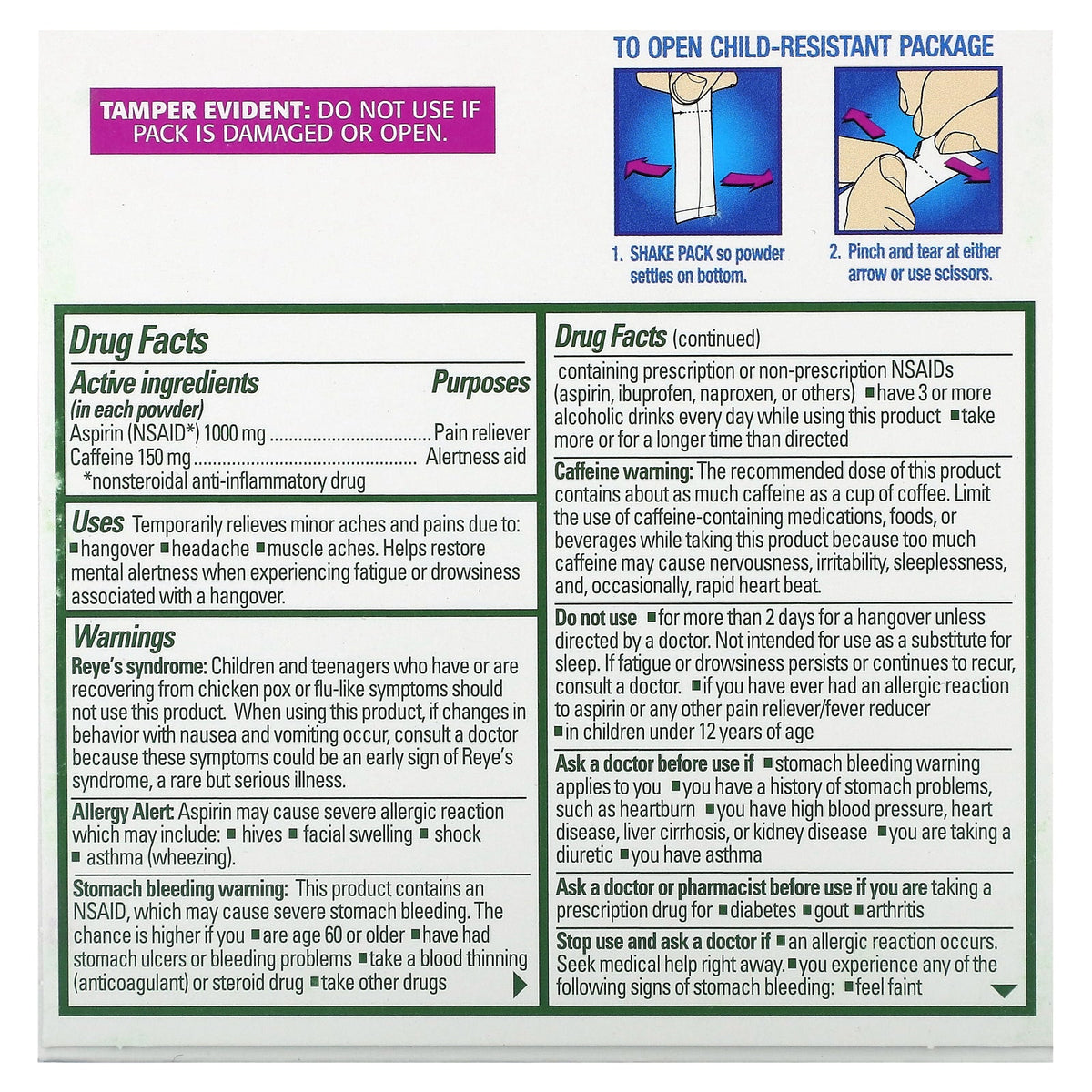Goody's, Hangover, Fast Pain Relief, Berry Citrus Boost, 16 Packs