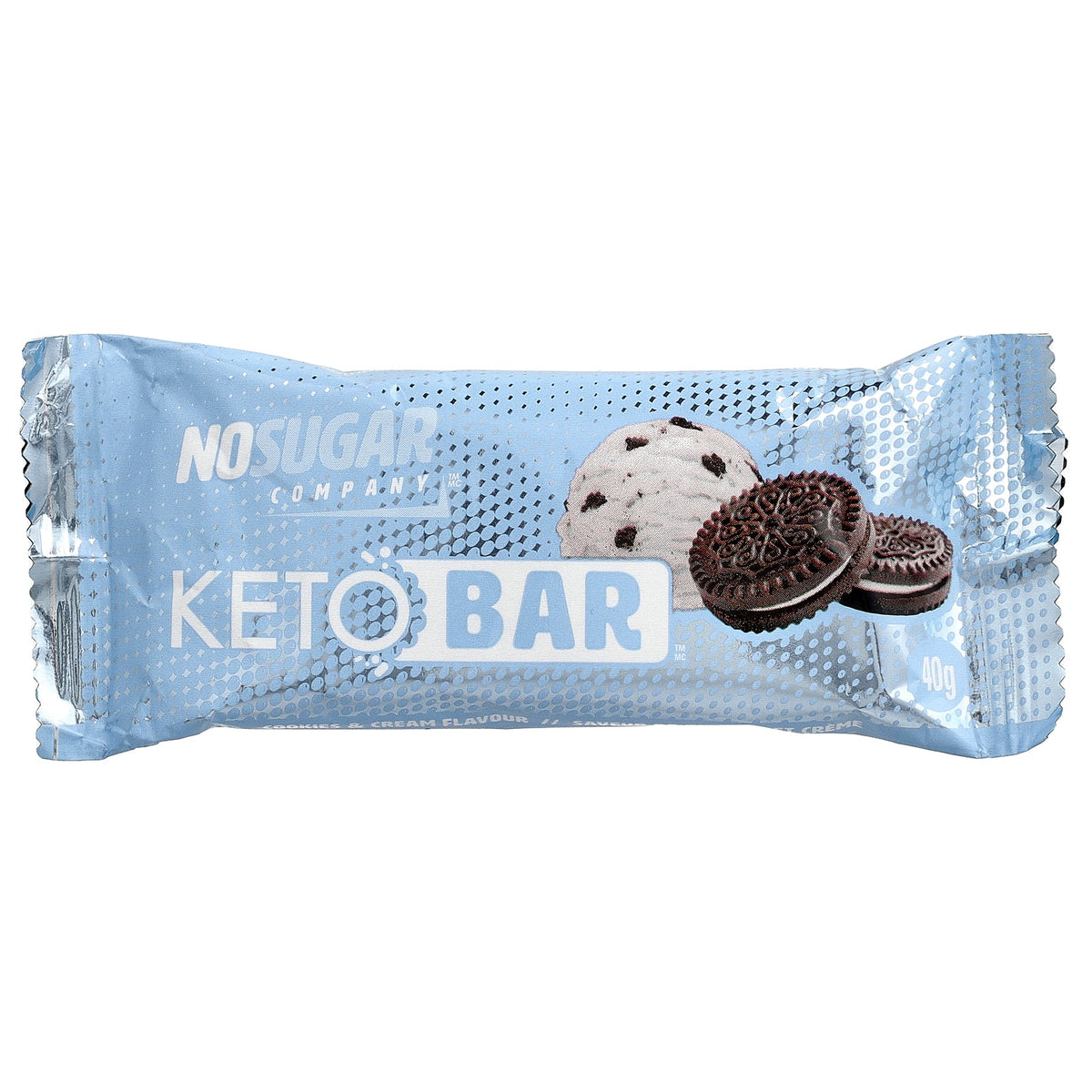 No Sugar Company, Keto Bar™, Cookies & Cream, 12 Bars, 40 g Each