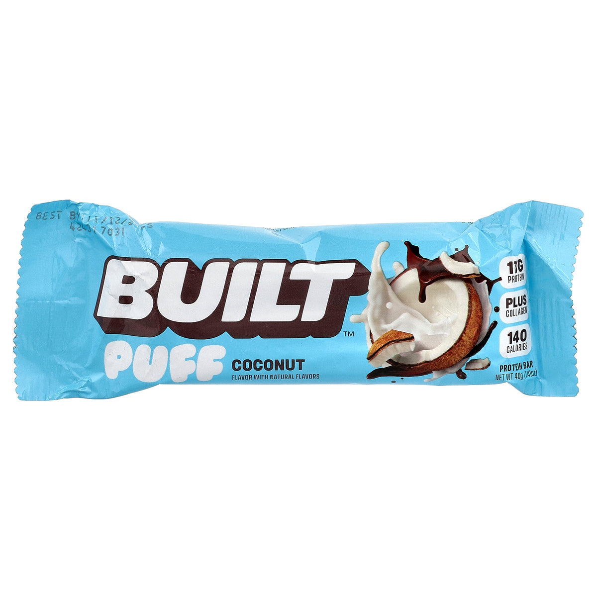 Built, Puff, Protein Bars, Coconut, 4 Bars, 1.41 oz (40 g) Each