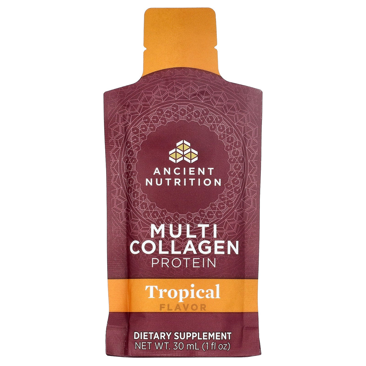 Ancient Nutrition, Multi Collagen Protein, Tropical, 15 Gel Packs, 1 fl oz (30 ml) Each