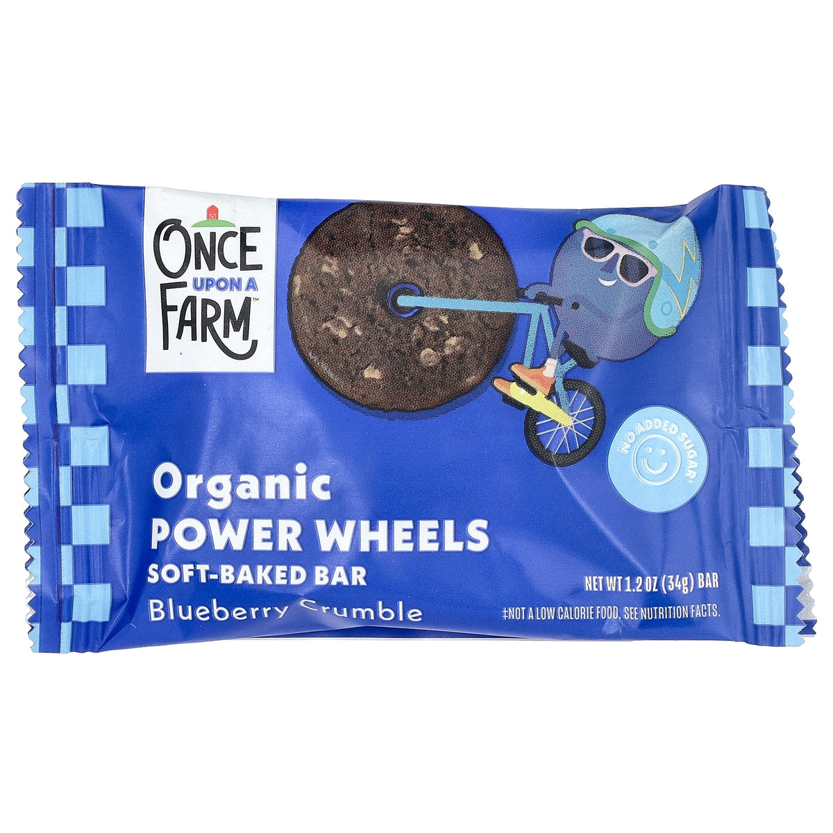 Once Upon A Farm, Organic Power Wheels, Soft Baked Bar, Blueberry Crumble, 4 Bars, 1.2 oz (34 g) Each