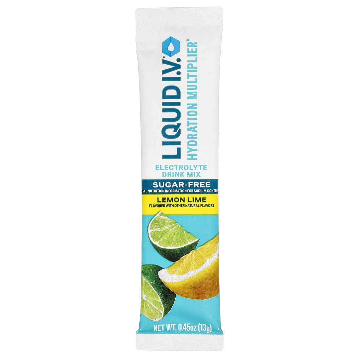 Liquid I.V., Hydration Multiplier®, Electrolyte Drink Mix, Lemon Lime, Sugar-Free, 15 Sticks, 0.45 oz (13 g) Each