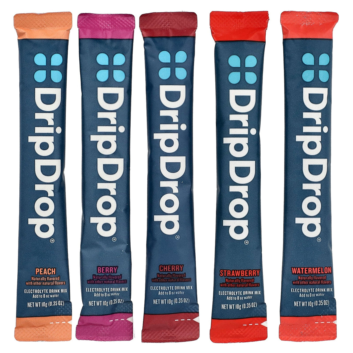 DripDrop, Electrolyte Drink Mix, Variety Pack, 10 Sticks, 0.35 oz (10 g) Each