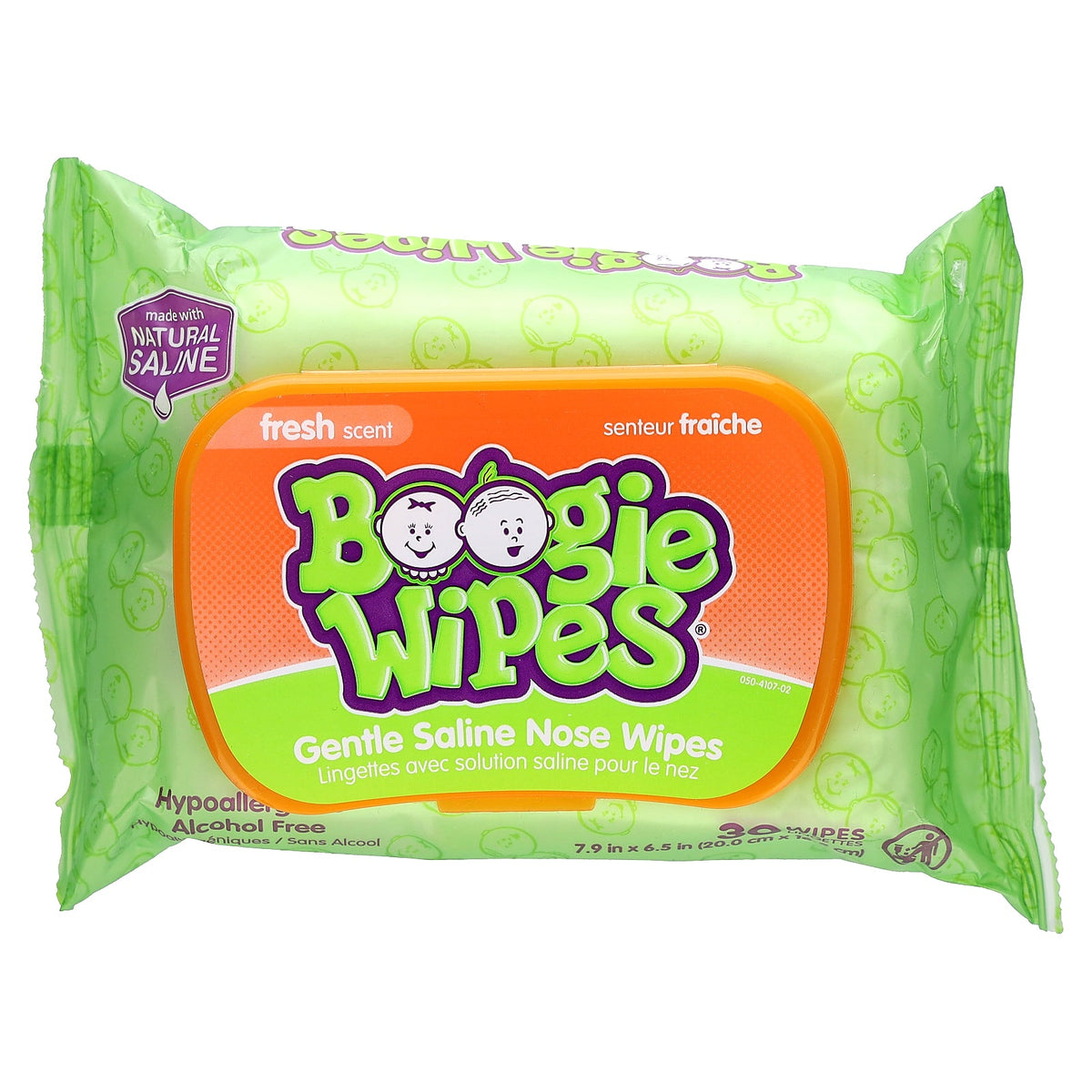 Boogie Wipes, Gentle Saline Nose Wipes, Fresh Scent, 30 Wipes
