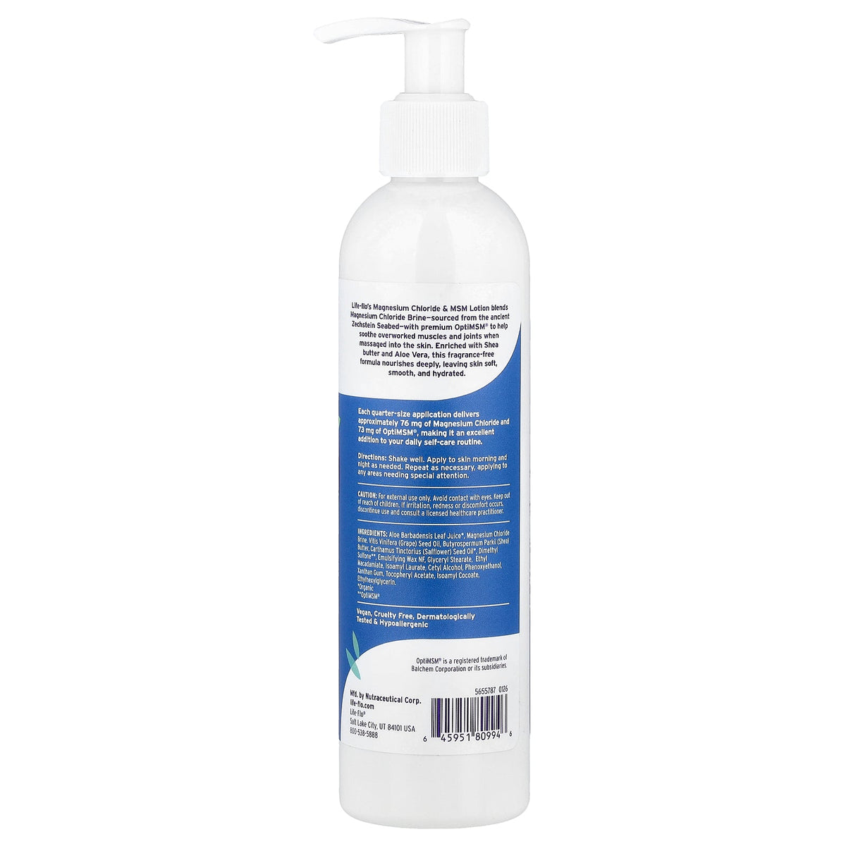 Life-flo, Magnesium Chloride & MSM Lotion, 8 fl oz (237 ml)