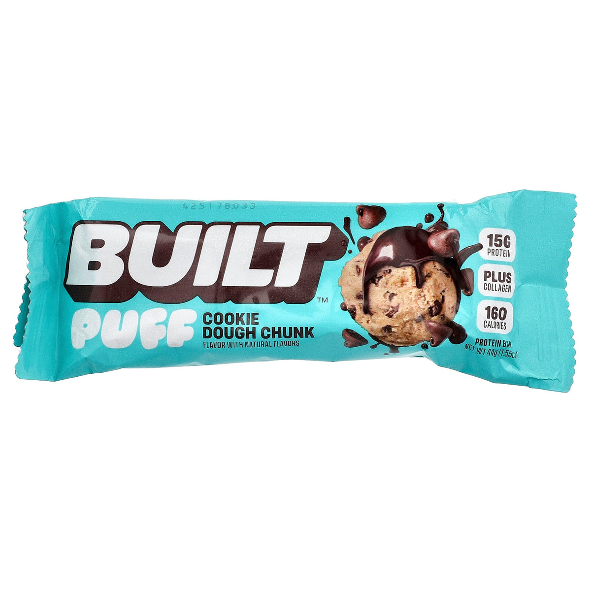 Built, Puff, Protein Bars, Cookie Dough Chunk, 4 Bars, 1.55 oz (44 g) Each