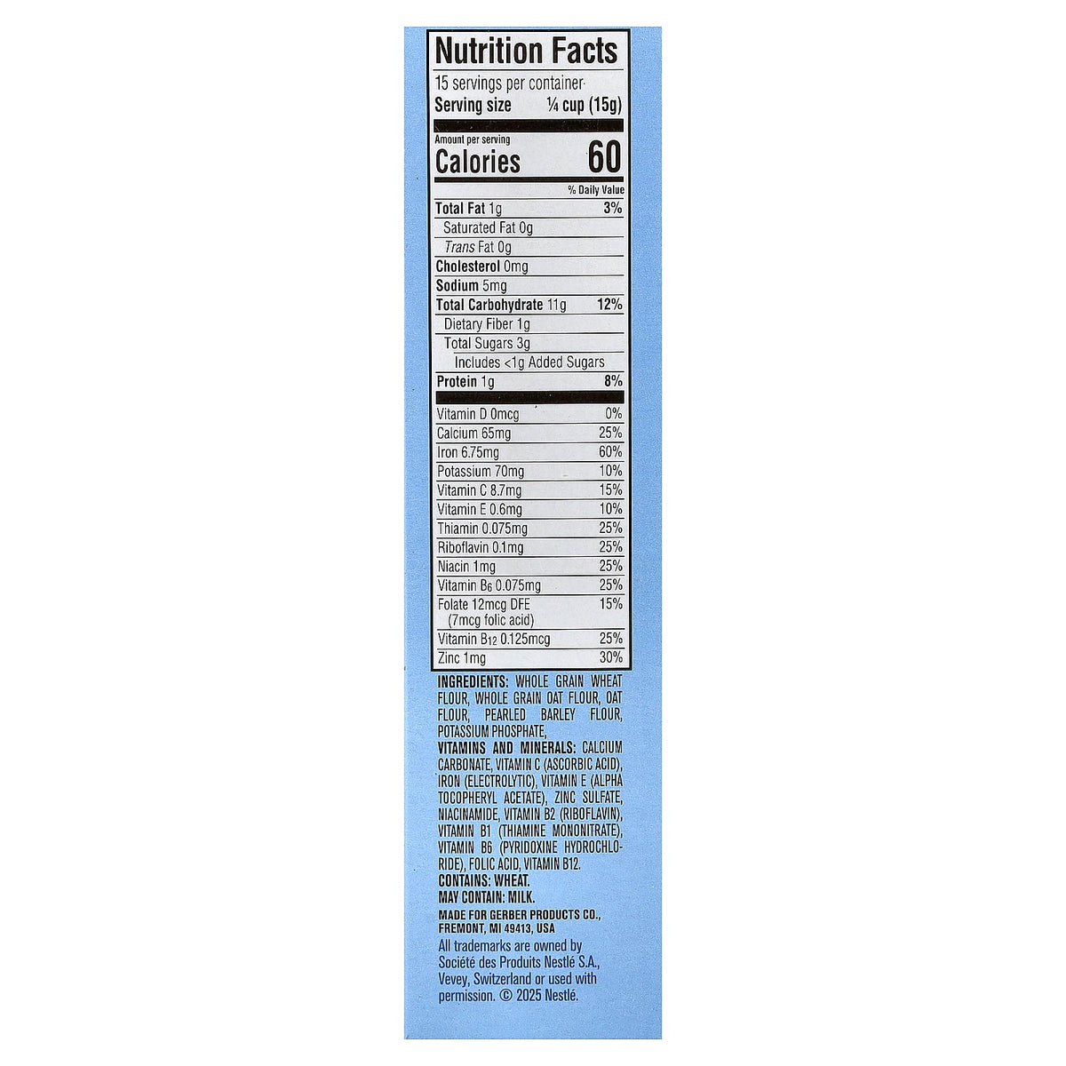 Gerber, Multigrain Cereal, 6+ Months, 8 oz (227 g)